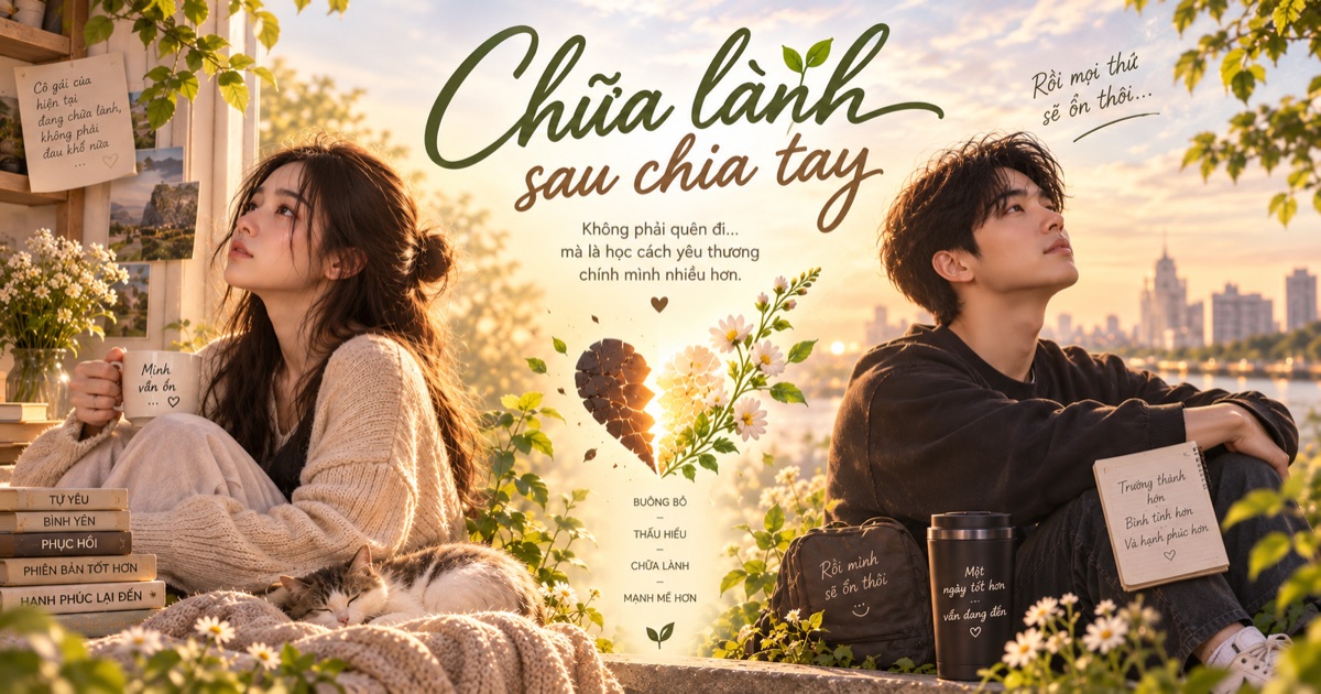 Chữa lành sau chia tay – không phải quên đi, mà là học cách yêu thương chính mình nhiều hơn